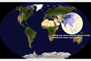 Ngạc nhiên: Hơn một nửa dân số thế giới đang sinh sống trong khu vực vòng tròn này
