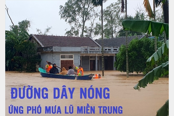 Danh sách đường dây nóng ứng phó mưa lũ tại Miền Trung