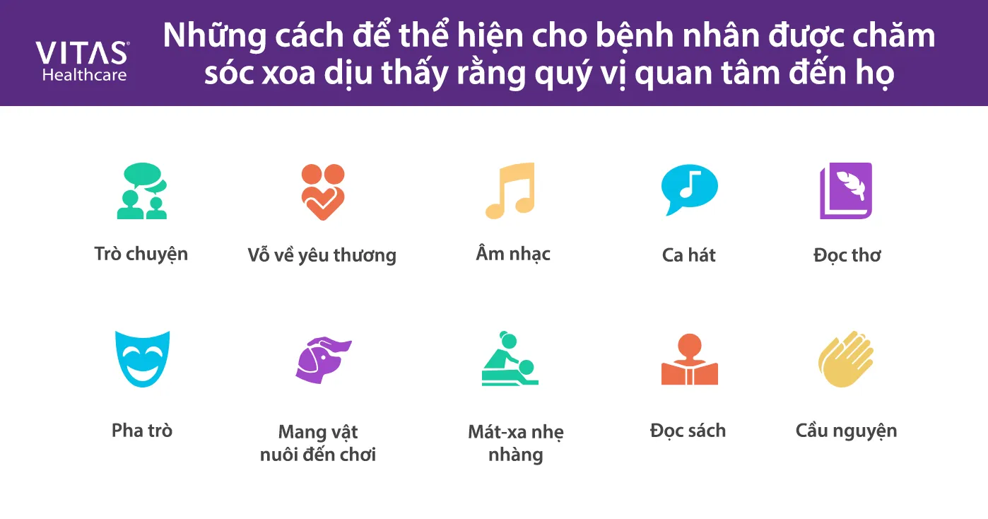Hỗ trợ tinh thần cho người thân cận kề cửa tử bằng âm nhạc, mát-xa nhẹ nhàng, và lời cầu nguyện