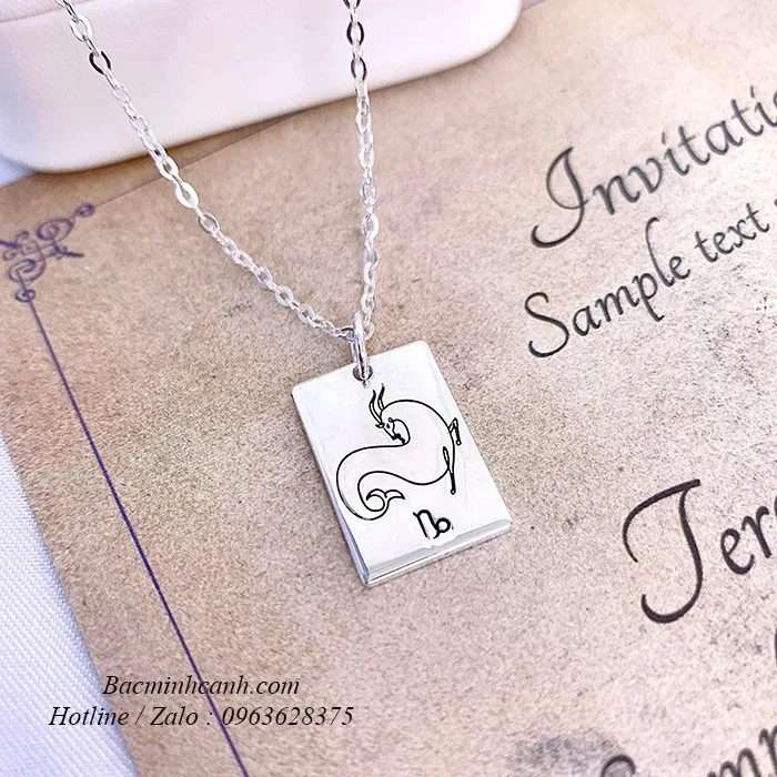 Thiết kế mặt dây chuyền cung Ma Kết